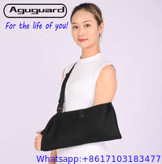 Sling noir avec sangle réglable et instructions de soins Lavez-vous les mains