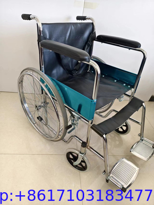 Chaise roulante standard en acier chromé de haute qualité et abordable