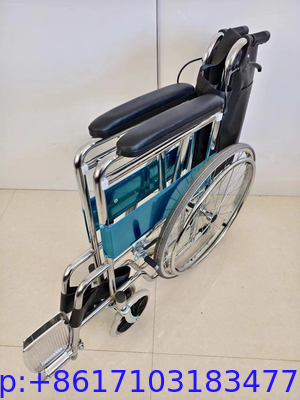 Chaise roulante standard en acier chromé de haute qualité et abordable