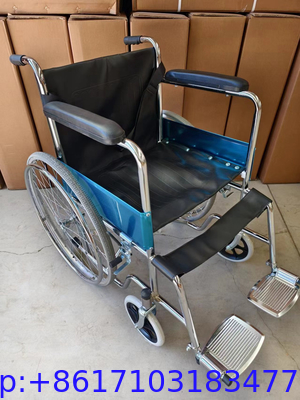 Chaise roulante standard en acier chromé de haute qualité et abordable
