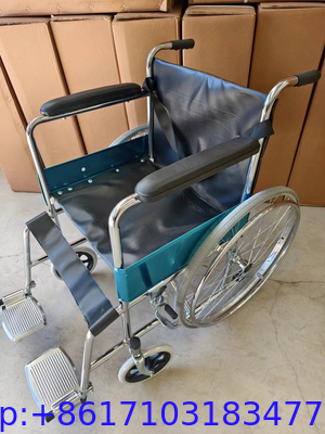 Chaise roulante standard en acier chromé de haute qualité et abordable